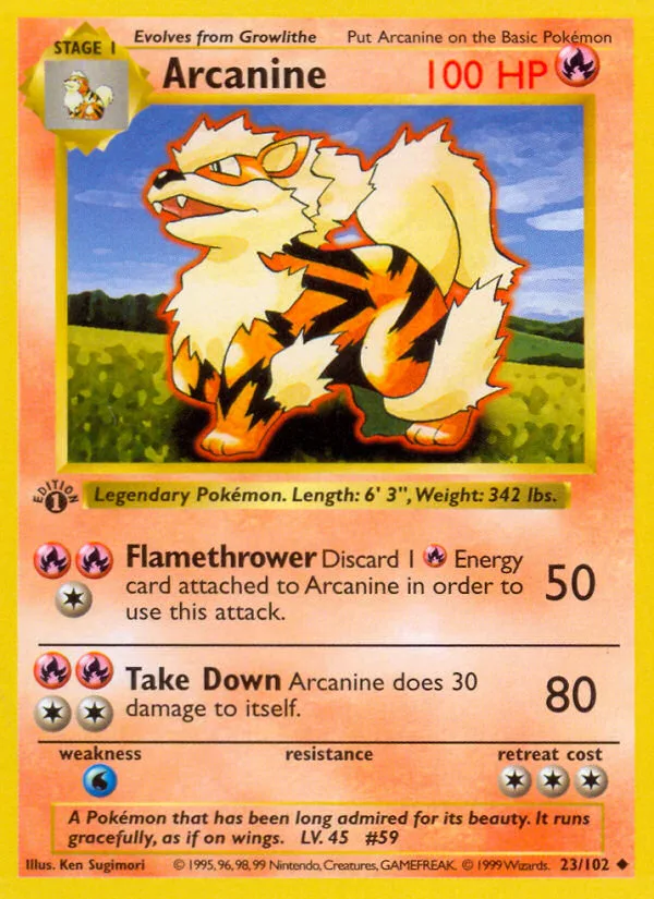 Arcanine, Base #23/102