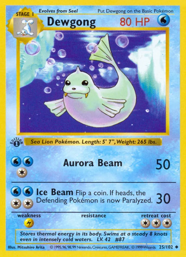 Dewgong, Base #25/102