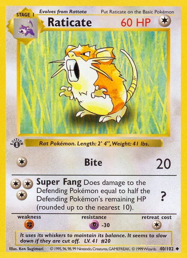 Raticate, Base #40/102