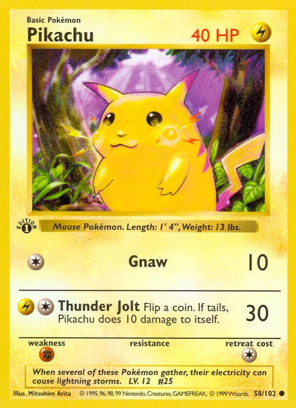 Pikachu, Base #58/102