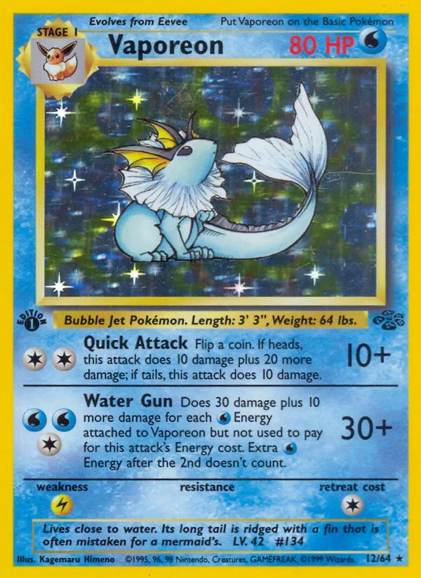 Vaporeon, Jungle #12/64
