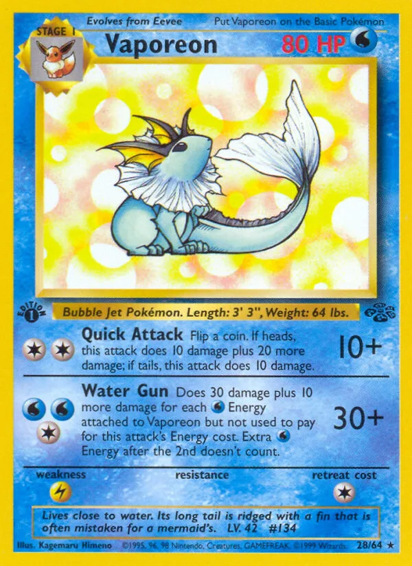Vaporeon, Jungle #28/64