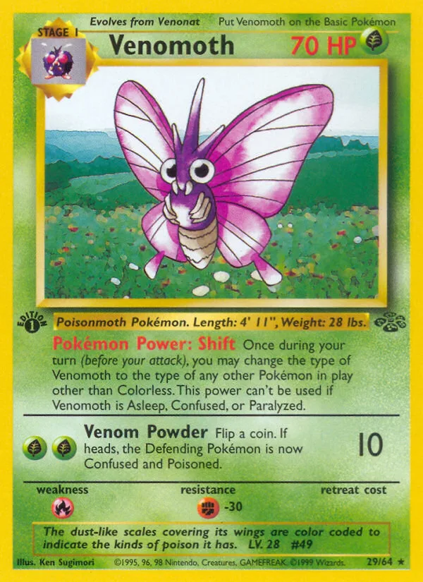 Venomoth, Jungle #29/64