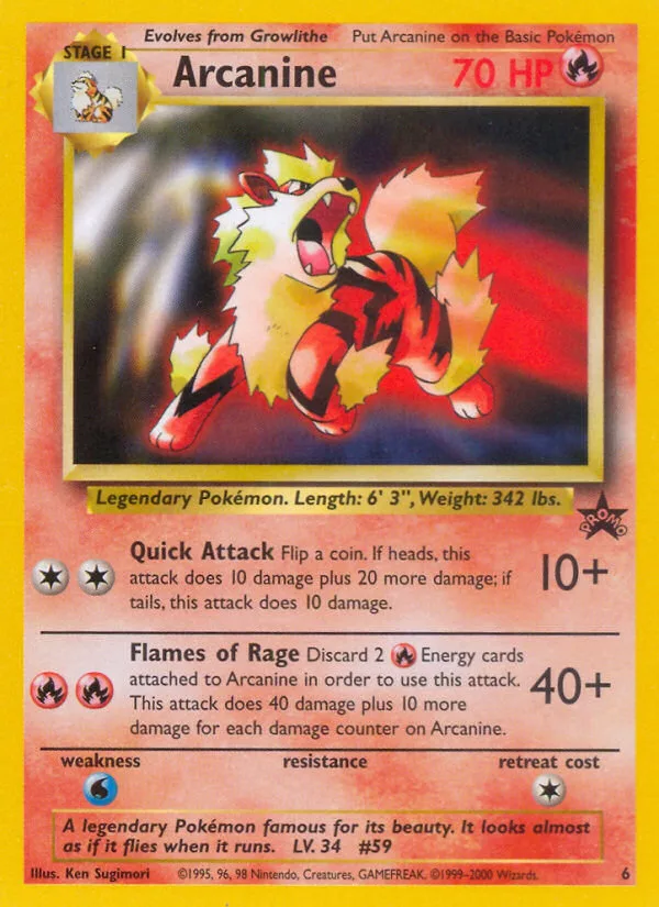 Arcanine, Wizards Black Star Promos #6