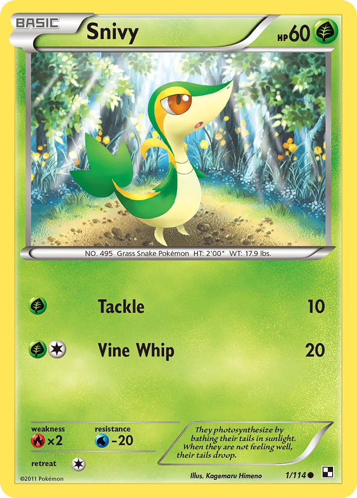 Snivy, Black & White #1/114
