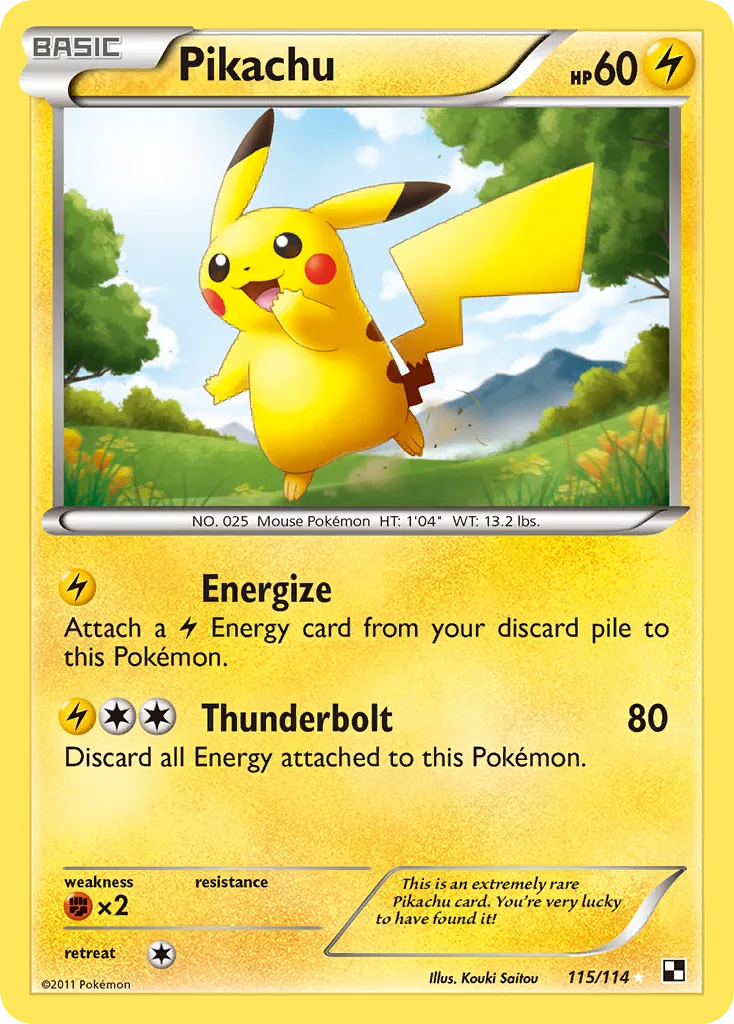 Pikachu, Black & White #115/114