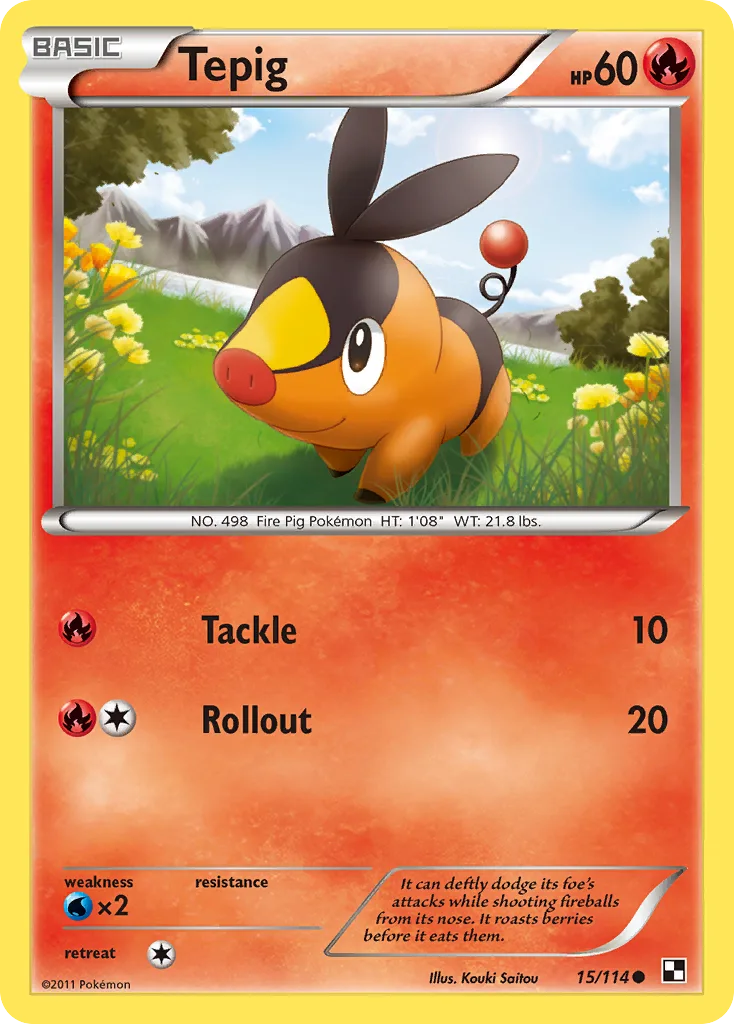 Tepig, Black & White #15/114