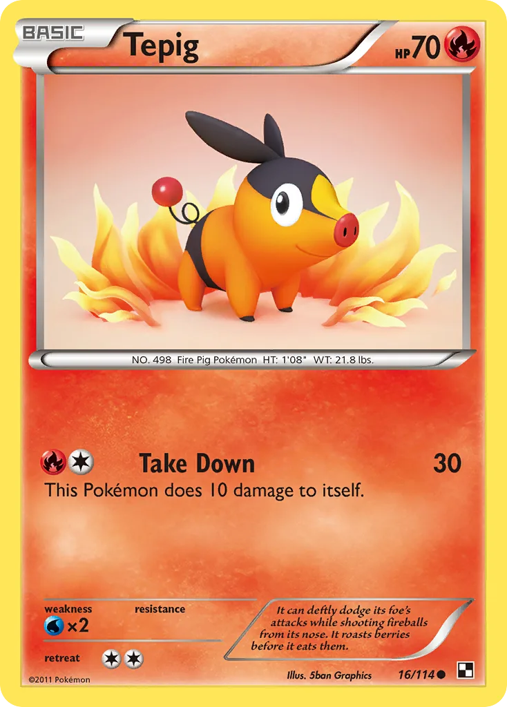 Tepig, Black & White #16/114