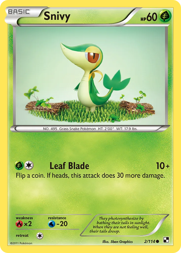 Snivy, Black & White #2/114