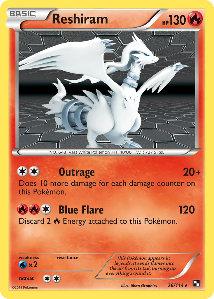 Reshiram, Black & White #26/114