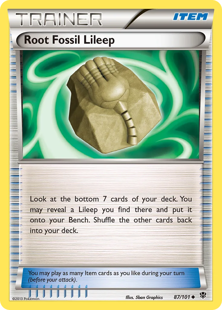 Root Fossil Lileep, Plasma Blast #87/101