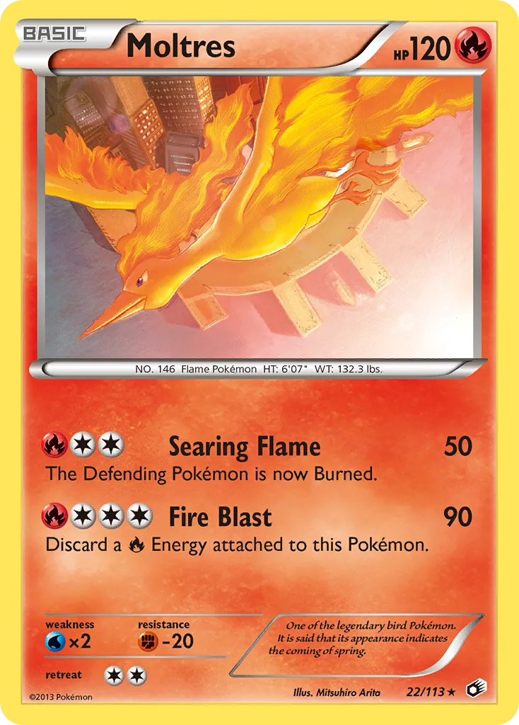 Moltres, Legendary Treasures #22/113