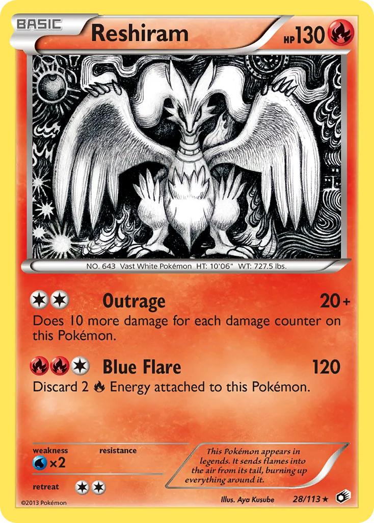 Reshiram, Legendary Treasures #28/113