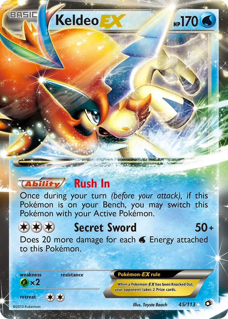 Keldeo-EX, Legendary Treasures #45/113