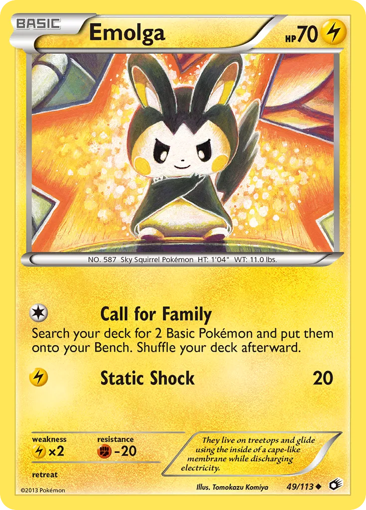Emolga, Legendary Treasures #49/113