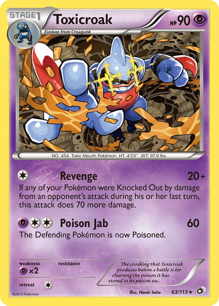 Toxicroak, Legendary Treasures #63/113