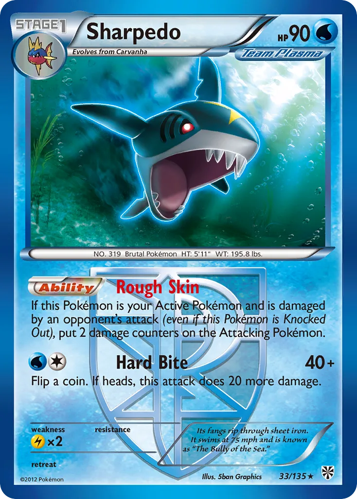 Sharpedo, Plasma Storm #33/135