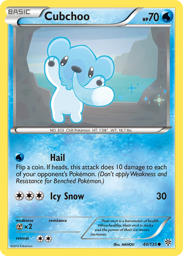 Cubchoo, Plasma Storm #40/135
