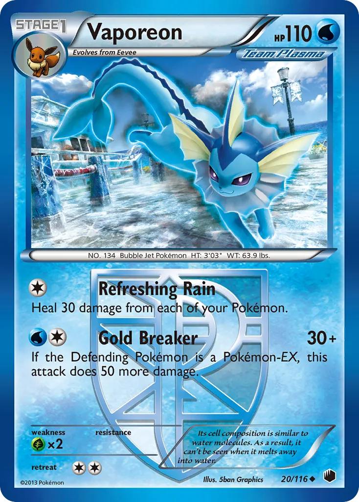 Vaporeon, Plasma Freeze #20/116