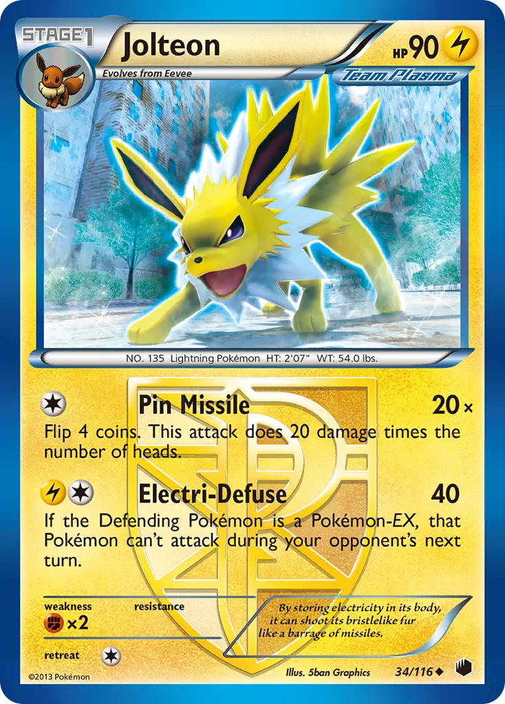 Jolteon, Plasma Freeze #34/116