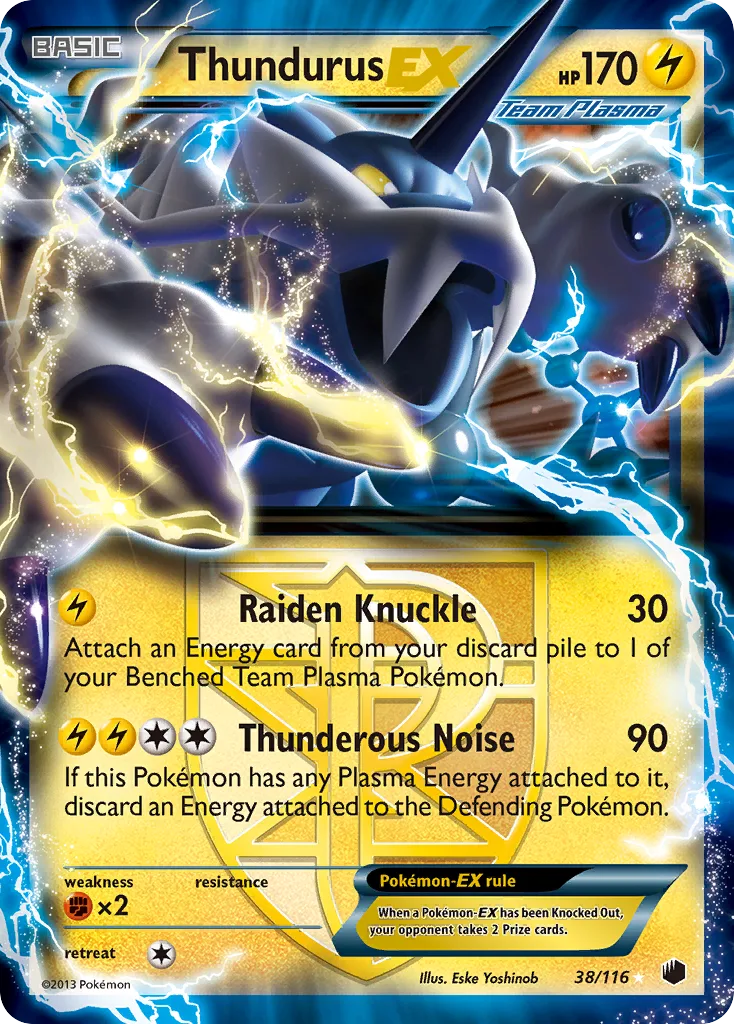 Thundurus-EX, Plasma Freeze #38/116