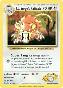 Lt. Surge's Raticate