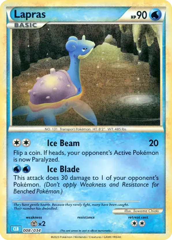 Lapras, Pokémon TCG Classic - Blastoise #008/034