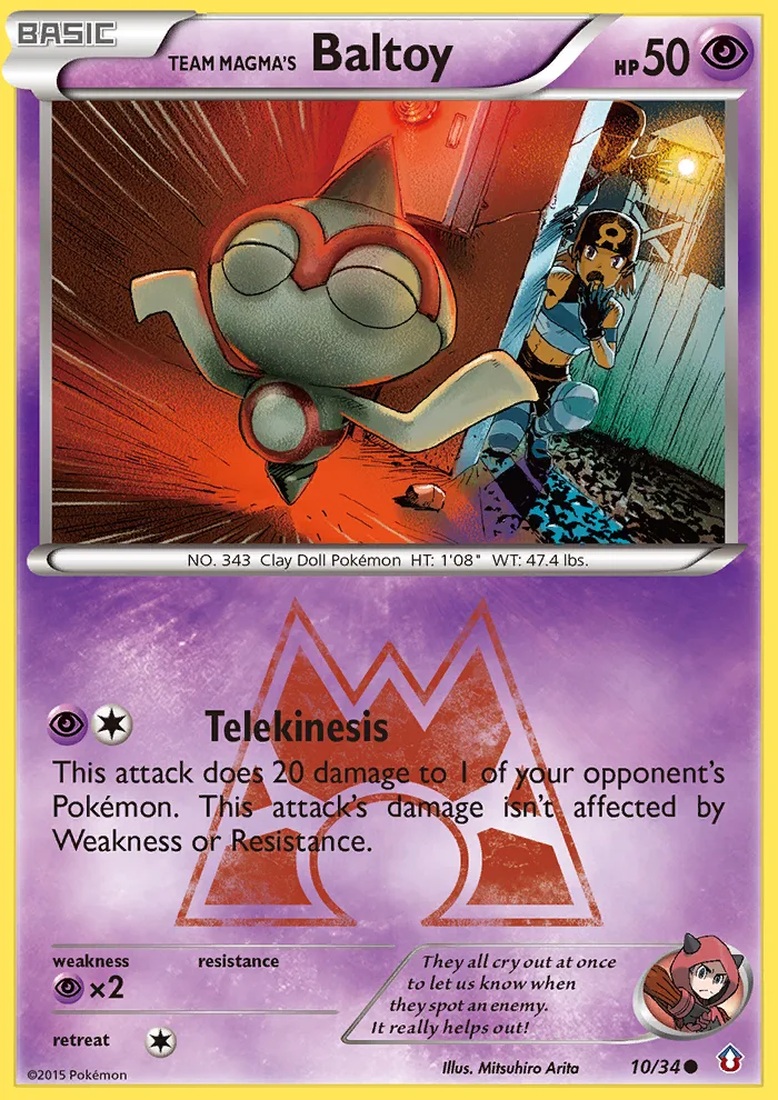 Team Magma's Baltoy, Double Crisis #10/34