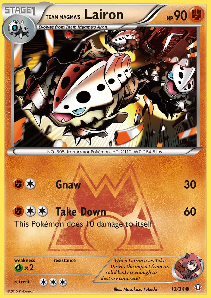 Team Magma's Lairon, Double Crisis #13/34