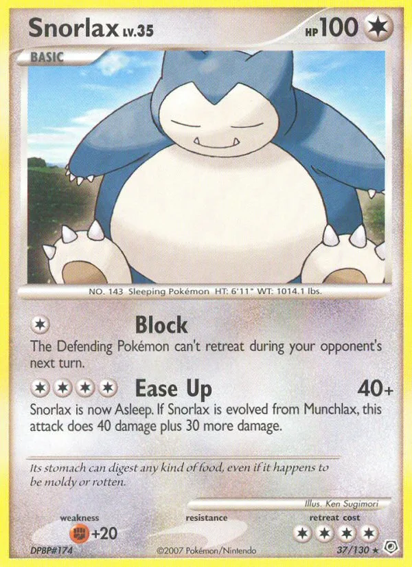 Snorlax, Diamond & Pearl #37/130
