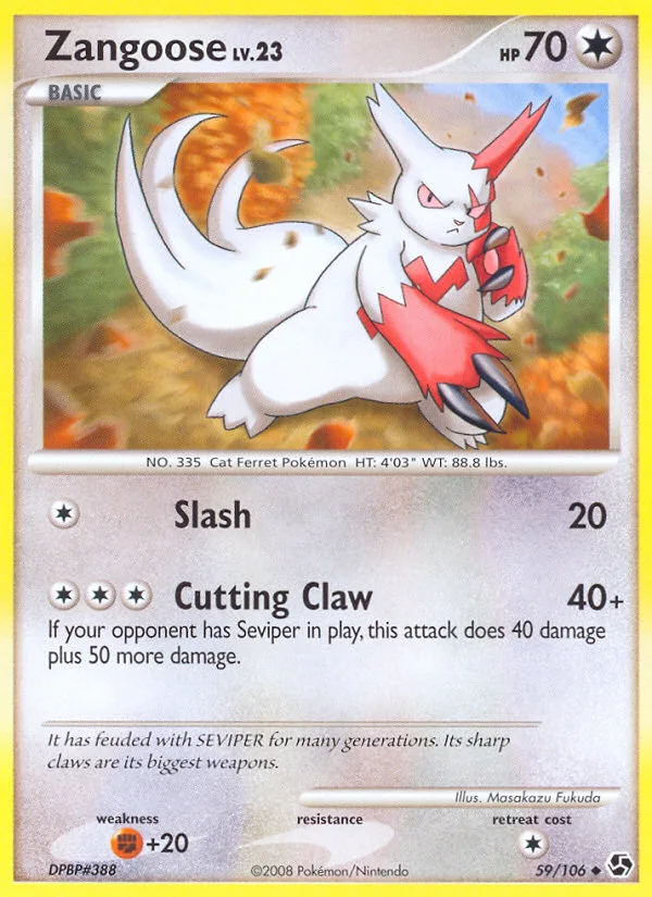 Zangoose, Great Encounters #59/106