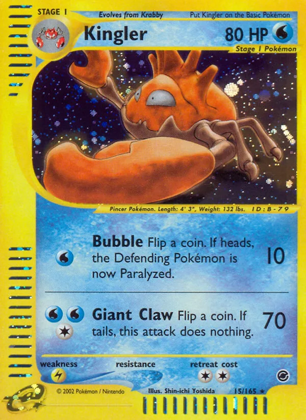 Kingler, Expedition Base Set #15/165