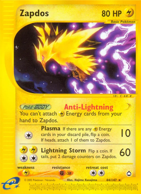 Zapdos, Aquapolis #44/147