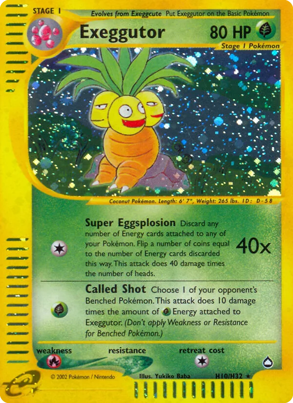 Exeggutor, Aquapolis #H10/H32