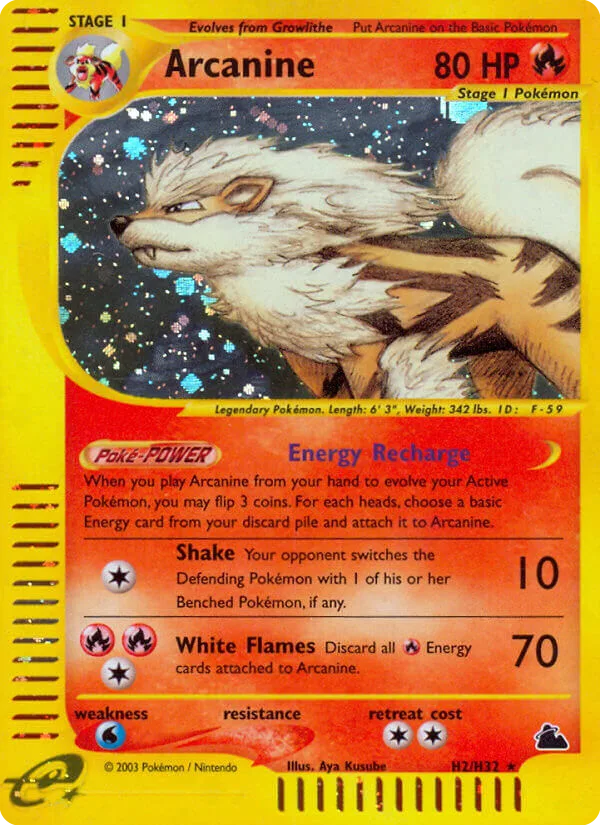 Arcanine, Skyridge #H2/H32