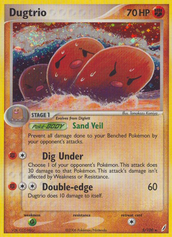 Dugtrio, Crystal Guardians #5/100