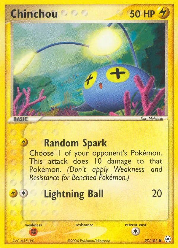 Chinchou, Hidden Legends #57/101