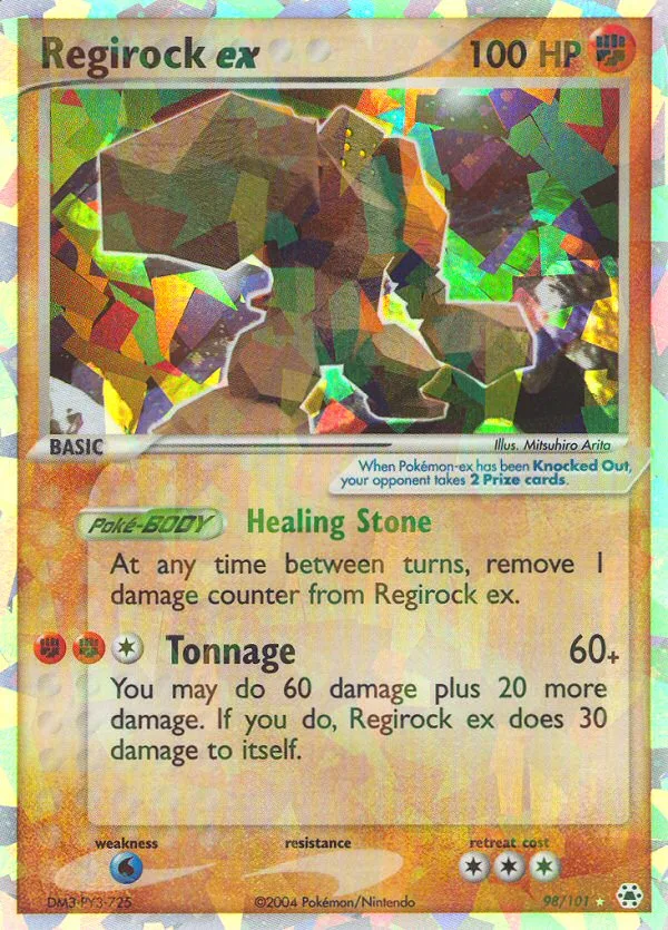 Regirock ex, Hidden Legends #98/101