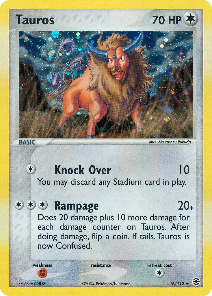 Tauros, FireRed & LeafGreen #16/112