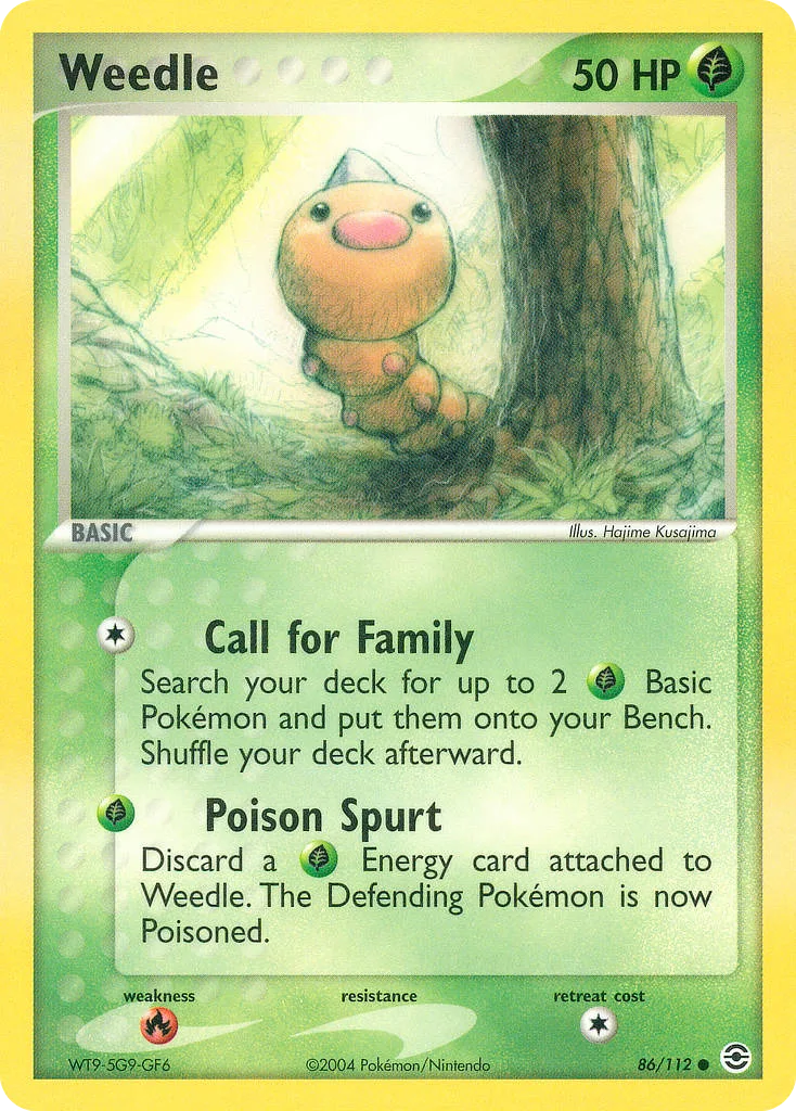 Weedle, FireRed & LeafGreen #86/112