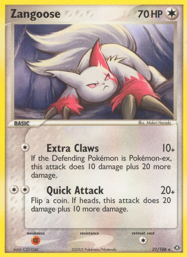 Zangoose, Emerald #21/106