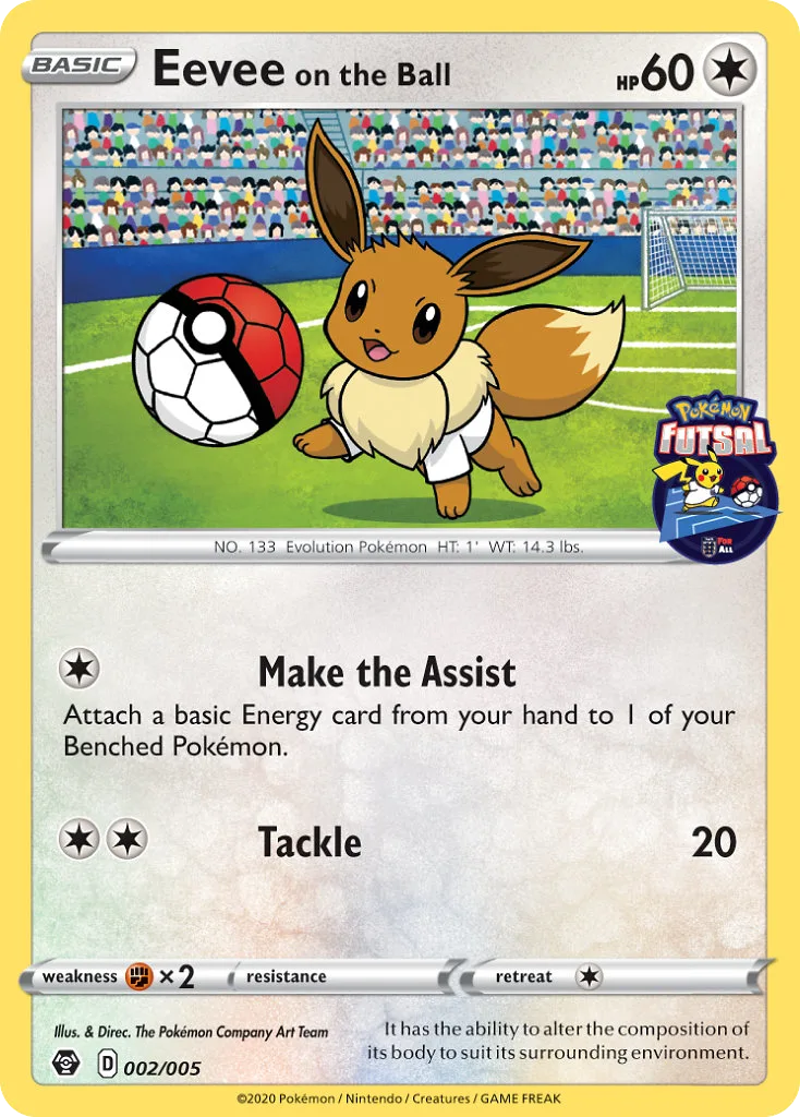 Eevee on the Ball, Pokémon Futsal Collection #002/005