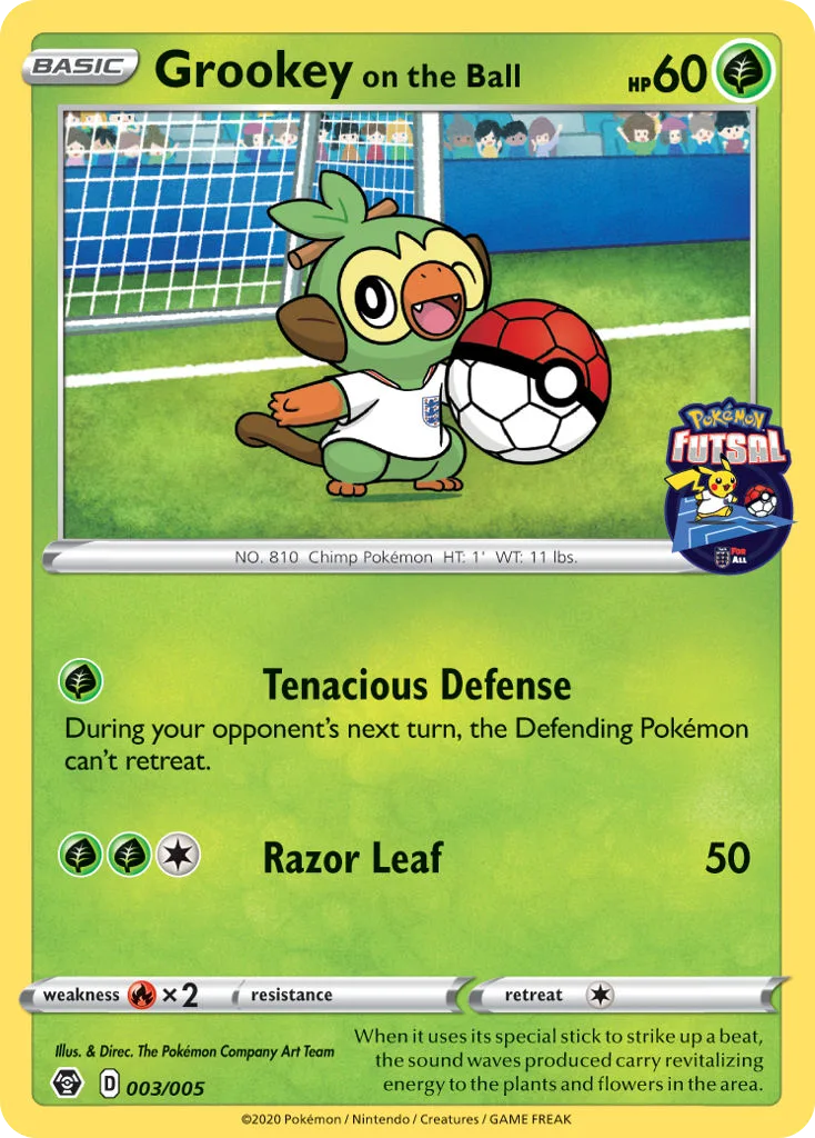 Grookey on the Ball, Pokémon Futsal Collection #003/005