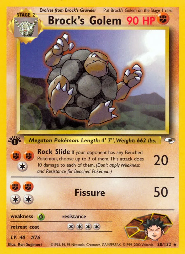 Brock's Golem, Gym Heroes #20/132