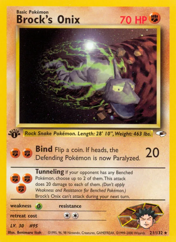 Brock's Onix, Gym Heroes #21/132