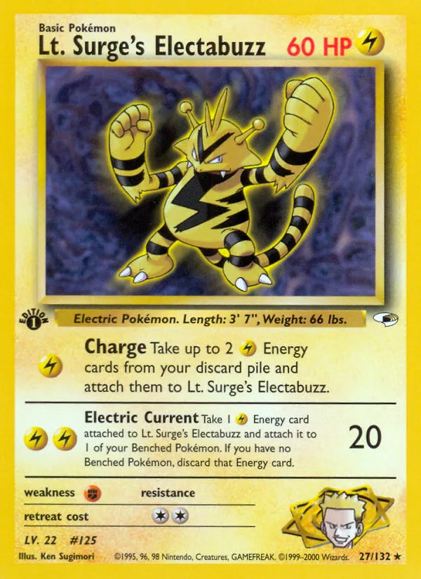 Lt. Surge's Electabuzz, Gym Heroes #27/132