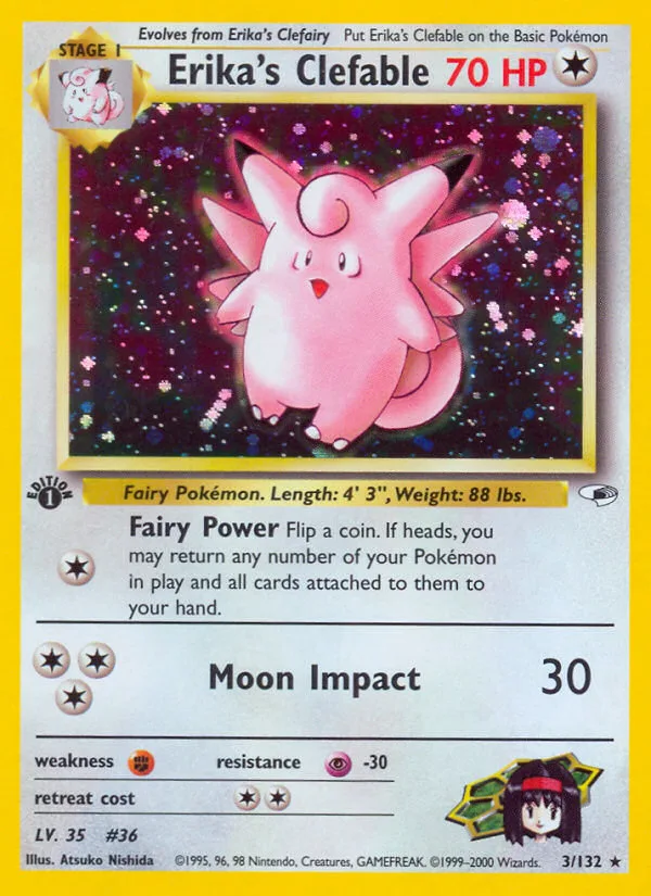 Erika's Clefable, Gym Heroes #3/132