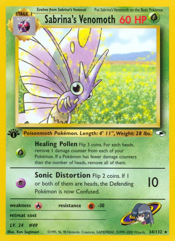 Sabrina's Venomoth, Gym Heroes #34/132