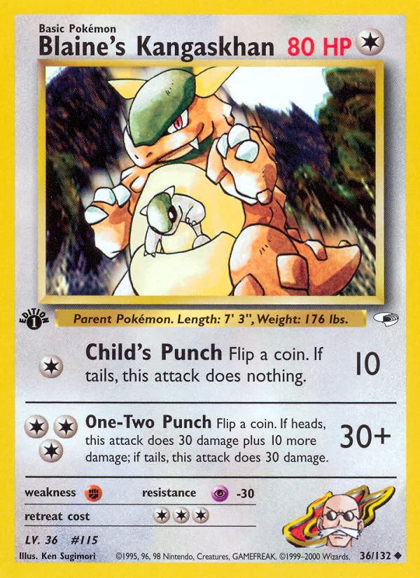 Blaine's Kangaskhan, Gym Heroes #36/132