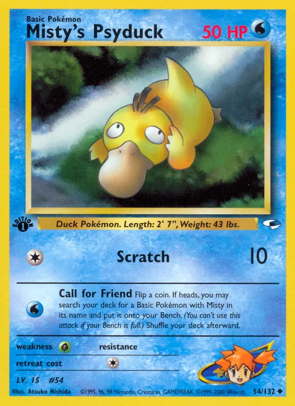 Misty's Psyduck, Gym Heroes #54/132